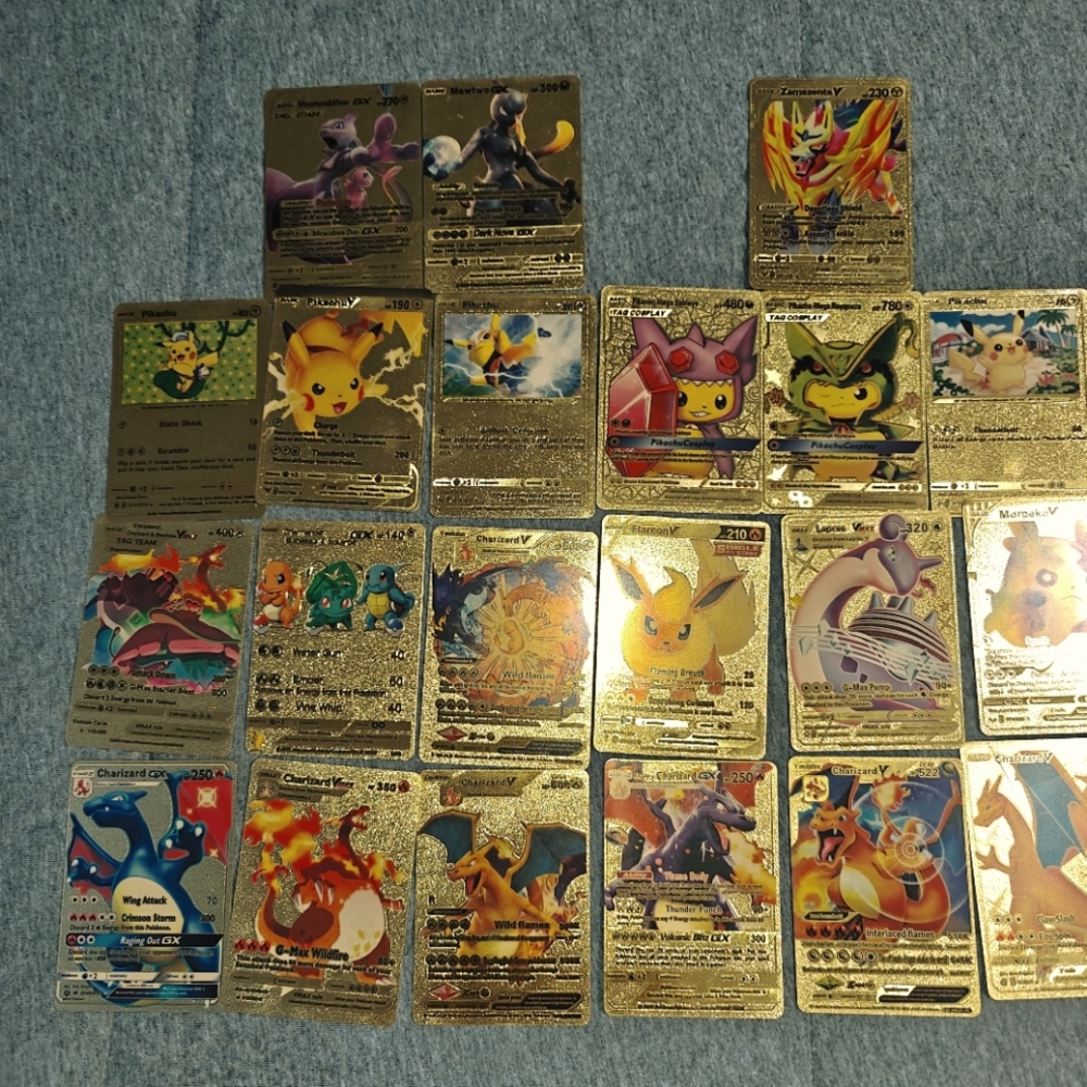 Gold foil pokemon collectibles rare!